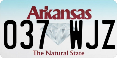 AR license plate 037WJZ