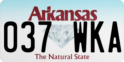 AR license plate 037WKA