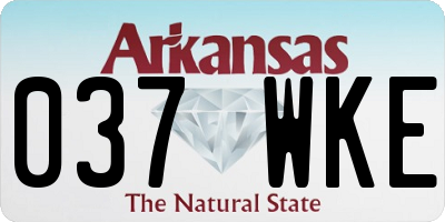 AR license plate 037WKE