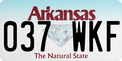 AR license plate 037WKF