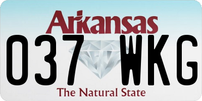 AR license plate 037WKG