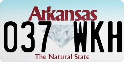 AR license plate 037WKH