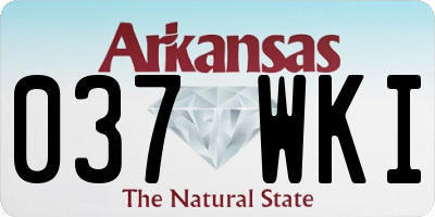 AR license plate 037WKI