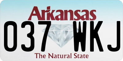 AR license plate 037WKJ