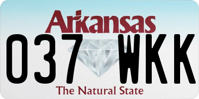 AR license plate 037WKK