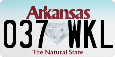 AR license plate 037WKL