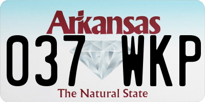 AR license plate 037WKP