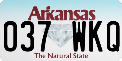 AR license plate 037WKQ