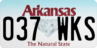 AR license plate 037WKS