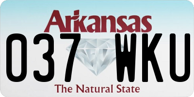 AR license plate 037WKU