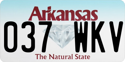 AR license plate 037WKV