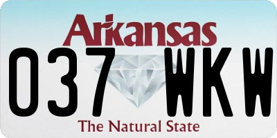 AR license plate 037WKW