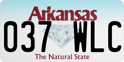 AR license plate 037WLC