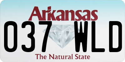 AR license plate 037WLD