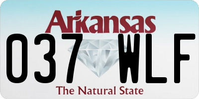AR license plate 037WLF