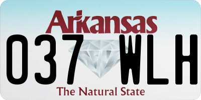 AR license plate 037WLH