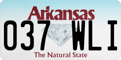 AR license plate 037WLI