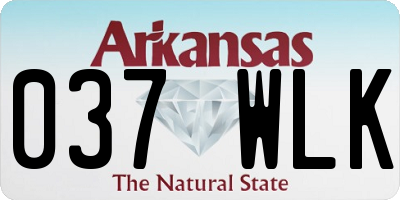 AR license plate 037WLK