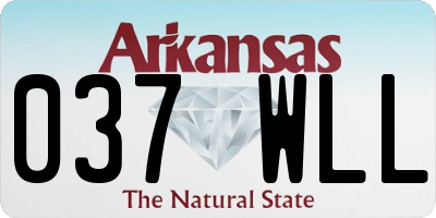 AR license plate 037WLL