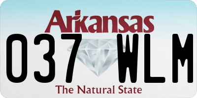AR license plate 037WLM