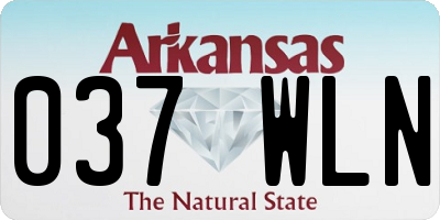 AR license plate 037WLN