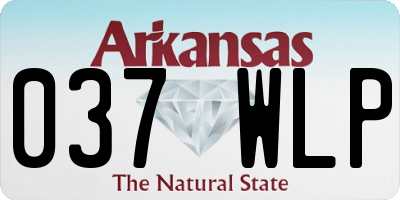 AR license plate 037WLP