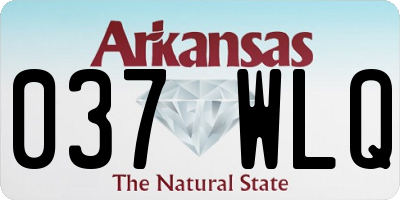 AR license plate 037WLQ