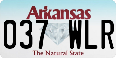 AR license plate 037WLR