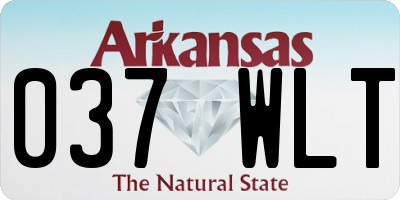 AR license plate 037WLT