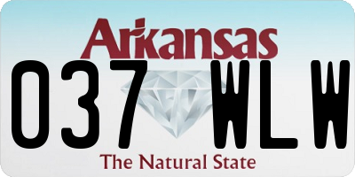 AR license plate 037WLW