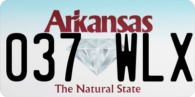 AR license plate 037WLX
