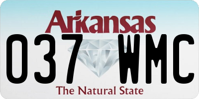 AR license plate 037WMC
