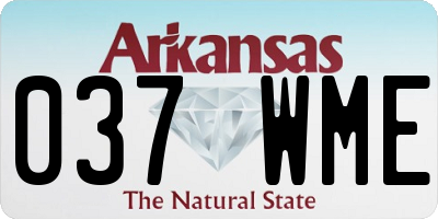 AR license plate 037WME