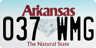 AR license plate 037WMG