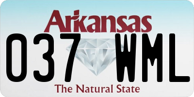 AR license plate 037WML