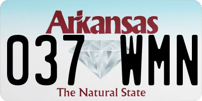 AR license plate 037WMN
