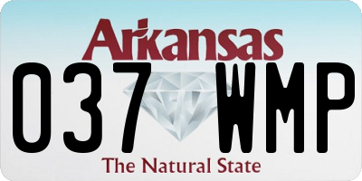 AR license plate 037WMP