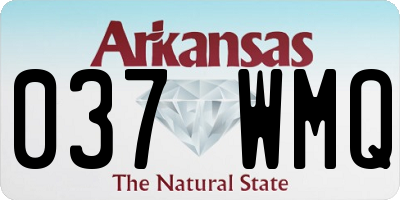 AR license plate 037WMQ