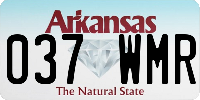 AR license plate 037WMR