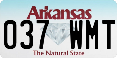 AR license plate 037WMT