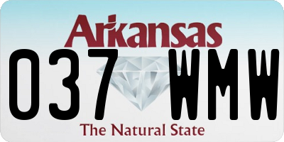 AR license plate 037WMW