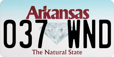 AR license plate 037WND