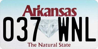 AR license plate 037WNL
