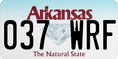 AR license plate 037WRF