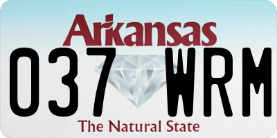 AR license plate 037WRM