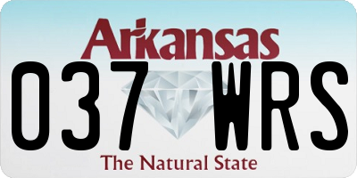 AR license plate 037WRS