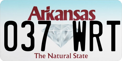 AR license plate 037WRT
