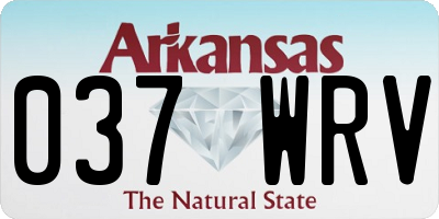 AR license plate 037WRV