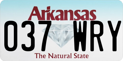 AR license plate 037WRY