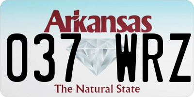 AR license plate 037WRZ